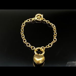 18K Gold Over Sterling Silver ToggleClasp Bracelet